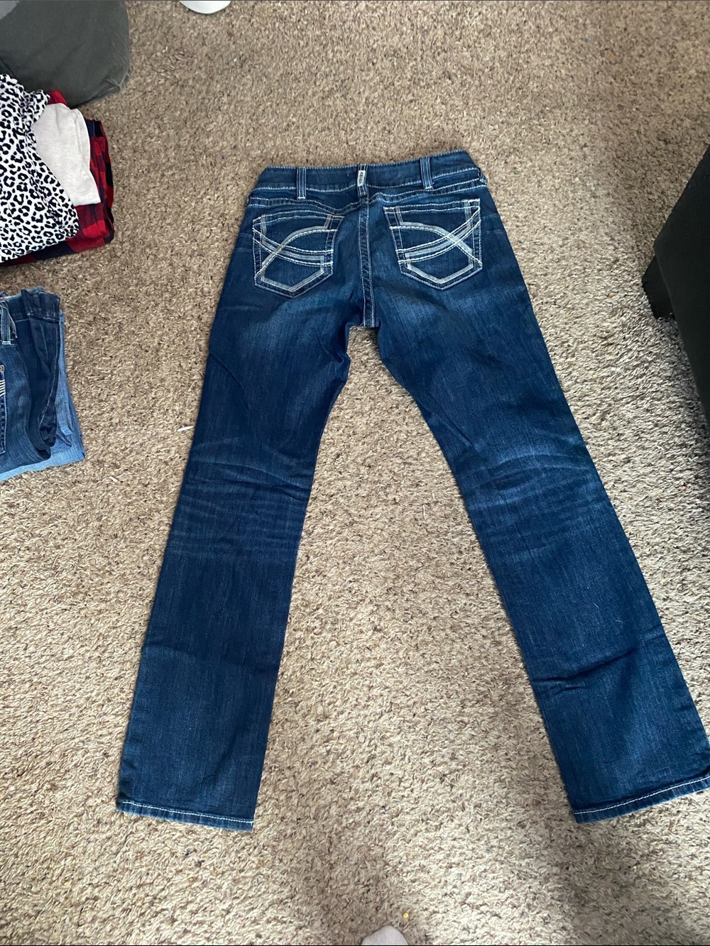 Ariat Dark Blue Bootcut Jeans with Contrast Back Stitching NWOT